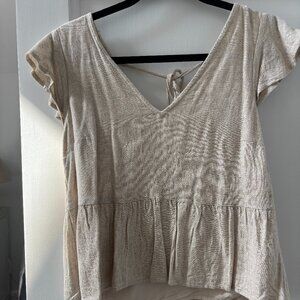 Abercrombie & Fitch cap sleeve linen blend top. Excellent condition. Size small
